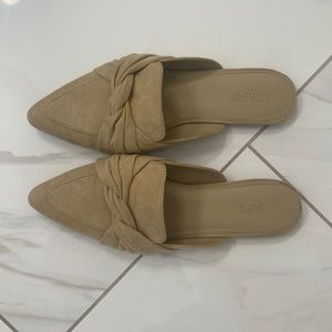 J Crew Factory suede mules size 8